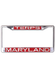 Maryland Terrapins Metal Inlaid License Plate Frame - Red