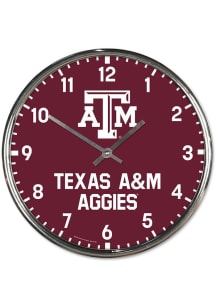 Texas A&M Aggies Chrome Wall Clock
