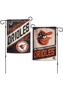 Baltimore Orioles Vintage Garden Flag - Black