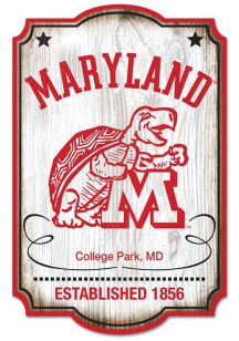 Maryland Terrapins 11x17 Retro Sign - Red