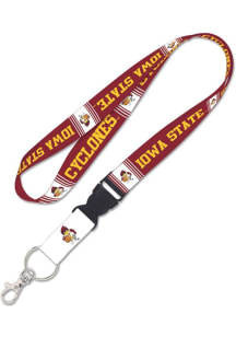 Iowa State Cyclones Vault Basketball Buckle Lanyard - Red