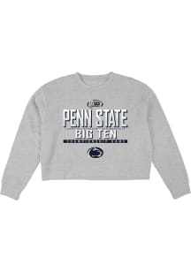 Blue 84 Penn State Nittany Lions Womens Grey 2024 Big Ten Football Championship Game Crew Sweatshi..