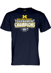 Blue 84 Michigan Wolverines Blue 2024 Big Ten Field Hockey Champions Short Sleeve T Shirt
