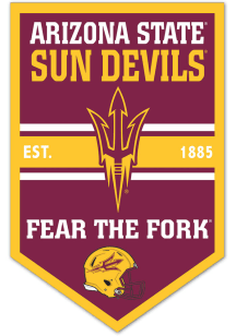 Arizona State Sun Devils Wooden Chevron Banner Sign - Maroon