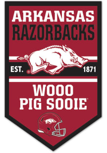 Arkansas Razorbacks Wooden Chevron Banner Sign - Cardinal