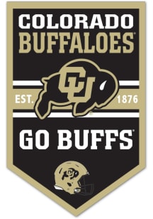 Colorado Buffaloes Wooden Chevron Banner Sign - Silver