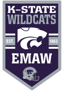 K-State Wildcats Wooden Chevron Banner Sign - Purple