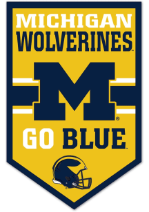 Michigan Wolverines Wooden Chevron Banner Sign - Yellow