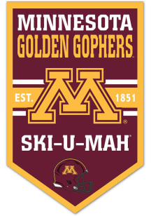 Minnesota Golden Gophers Wooden Chevron Banner Sign - Maroon