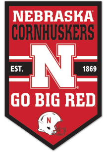 Nebraska Cornhuskers Wooden Chevron Banner Sign - Red