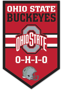 Ohio State Buckeyes Wooden Chevron Banner Sign - Red