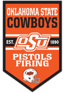 Oklahoma State Cowboys Wooden Chevron Banner Sign - Orange