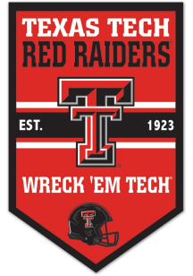 Texas Tech Red Raiders Wooden Chevron Banner Sign - Red