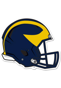 Michigan Wolverines Wooden Helmet Sign - Yellow
