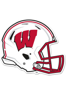 Wisconsin Badgers Wooden Helmet Sign - Cardinal