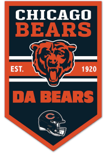 Chicago Bears Wooden Chevron Banner Sign - Navy Blue