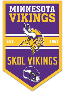 Minnesota Vikings Wooden Chevron Banner Sign - Purple