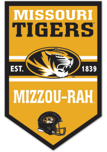 Missouri Tigers Wooden Chevron Banner Sign - Black