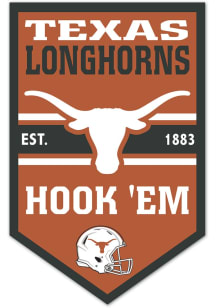 Texas Longhorns Wooden Chevron Banner Sign - Burnt Orange
