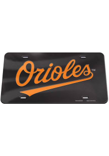 Baltimore Orioles Black Acrylic Car Accessory License Plate
