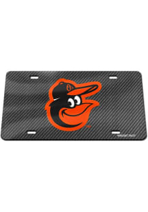 Baltimore Orioles Black Carbon Fiber Car Accessory License Plate
