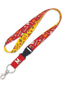 Maryland Terrapins Scatterprint Detachable Lanyard - Red