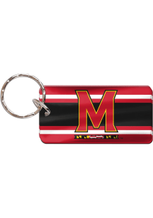Maryland Terrapins Stripe Keychain - Red