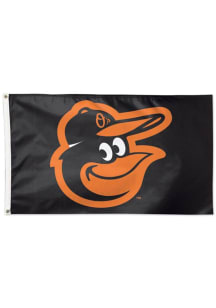 Baltimore Orioles Logo Silk Screen Grommet Flag - Black