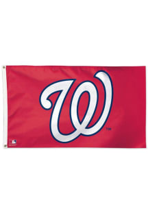 Washington Nationals Logo Silk Screen Grommet Flag - Red