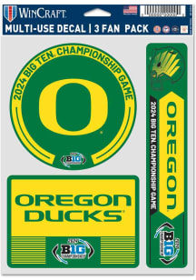 Oregon Ducks 2024 Big Ten Championship 3pk Auto Decal - Green