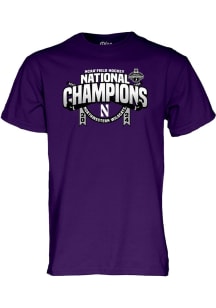 Blue 84 Northwestern Wildcats Purple 2024 Field Hockey National Champions Short Sleeve T Shirt