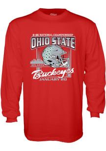 Blue 84 Ohio State Buckeyes Red Football 2025 National Championship Bound Long Sleeve T Shirt