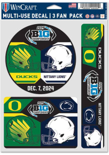 Oregon Ducks 2024 Big Ten Football Championship Dueling 3pk Auto Decal - Blue