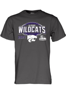 Blue 84 K-State Wildcats Charcoal Football 2024 Rate Bowl Bound Short Sleeve T Shirt