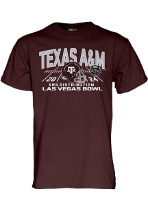 Blue 84 Texas A&M Aggies Maroon Football 2024 Las Vegas Bowl Bound Short Sleeve T Shirt
