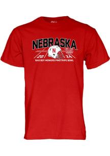 Blue 84 Nebraska Cornhuskers Red Football 2024 Pinstripe Bowl Bound Short Sleeve T Shirt