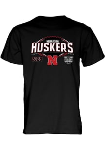Blue 84 Nebraska Cornhuskers Black Football 2024 Pinstripe Bowl Short Sleeve T Shirt
