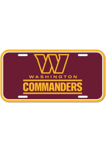Washington Commanders Maroon Plastic Full Color Car Accessory License Plate