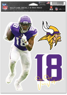 Justin Jefferson  Minnesota Vikings Fan Pack Auto Decal - Purple