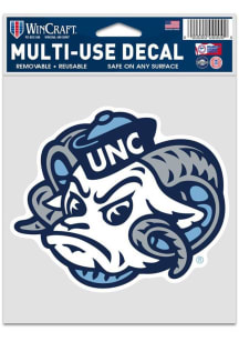 North Carolina Tar Heels 3.75x5 Fan Auto Decal - Light Blue