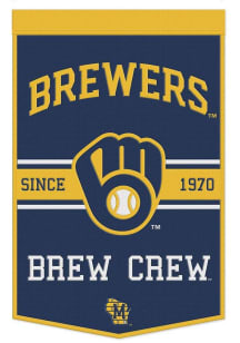 Milwaukee Brewers 24x38 Primary Banner - Navy Blue