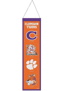 Clemson Tigers Vault Evolution Wool Banner - Orange