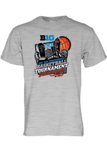 Blue 84 Big Ten Grey 2025 Big Ten Basketball Tournament Short Sleeve T Shirt