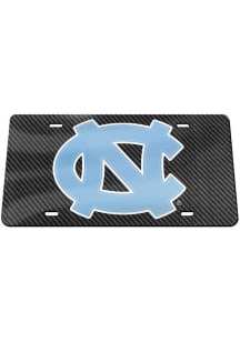 North Carolina Tar Heels Light Blue Carbon Fiber Car Accessory License Plate