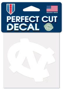 North Carolina Tar Heels 4x4 White Auto Decal -