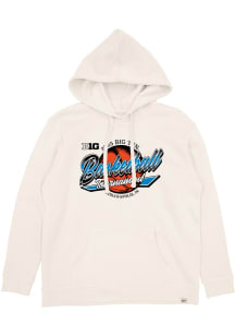 Blue 84 Big Ten Womens Ivory 2025 Big Ten Basketball Tournament Hooded Sweatshirt