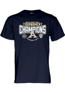 Blue 84 Akron Zips Navy Blue 2025 MAC Mens Basketball Tournament Champions Short Sleeve T Shirt