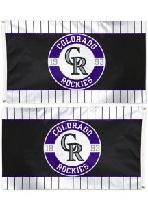 Colorado Rockies 3x5 Applique Silk Screen Grommet Flag - Purple