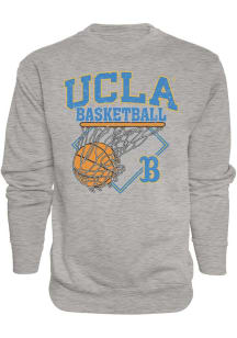 Blue 84 UCLA Bruins Mens Grey Pivot Man Long Sleeve Crew Sweatshirt