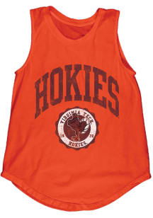 Virginia Tech Hokies Womens Orange Muscle Tank Top